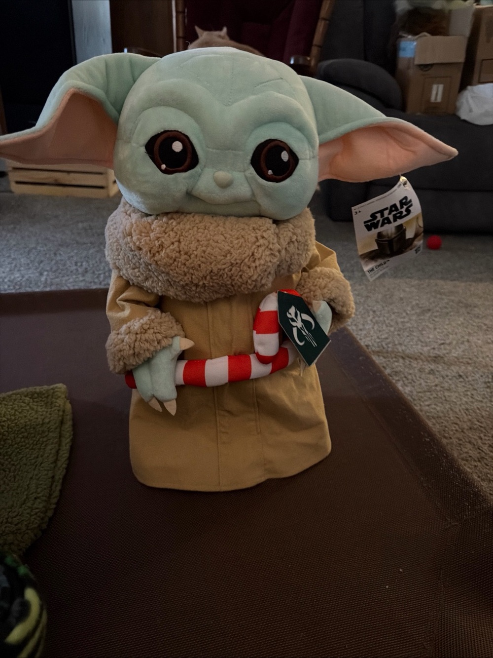Star Wars The Child Plush Green Grogu Greeter with Candy Cane